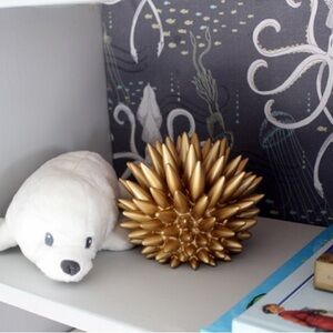 Gold Nate Berkus x Target Brass SEA URCHIN 5 Inches Spiky Sphere Decor